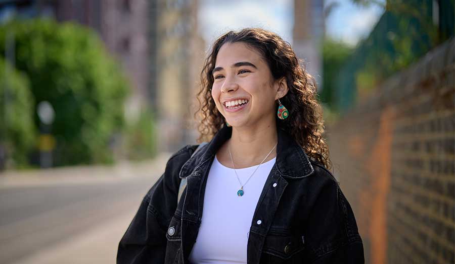 Carola pictured smiling