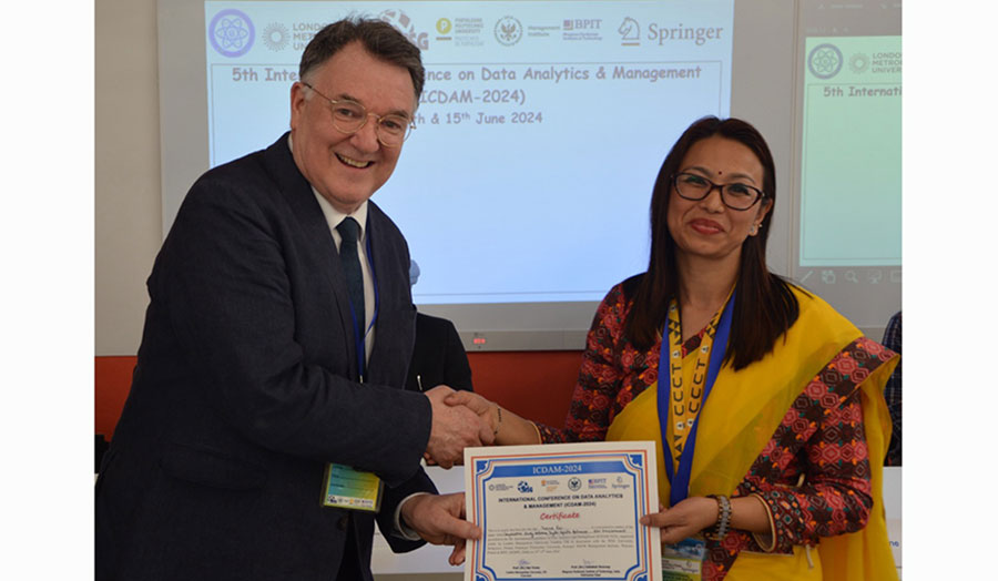 Left to right: Chris Lane and Dr Prerna Rai