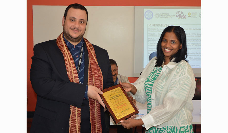 Left to right: Dr Ahmed Elmesiry and Assoc. Prof. Dr Sandra Fernando